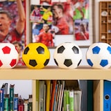 thumbnail of HMF Spardose mit Schloss, Fußball in Lederoptik 15 cm Durchmesser, Schwarz/Weiß