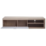 thumbnail of TV-Rack HWC-L33, TV-Board Fernsehtisch Lowboard TV-Schrank Kommode, Holz 43x180x41cm Staufach, Eiche-Optik, weiß