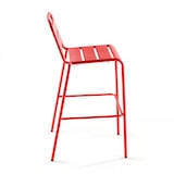 thumbnail of Chaise haute de terrasse en métal rouge - Oviala