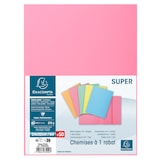 thumbnail of Exacompta  Cod. 339003E - Cartelle con 1 aletta SUPER 210 - F.to 24x32cm -  rosa  - 5 Confezioni da 50 pz.