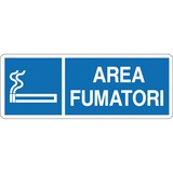 thumbnail of cartello alluminio 333x125 mm area fumatori