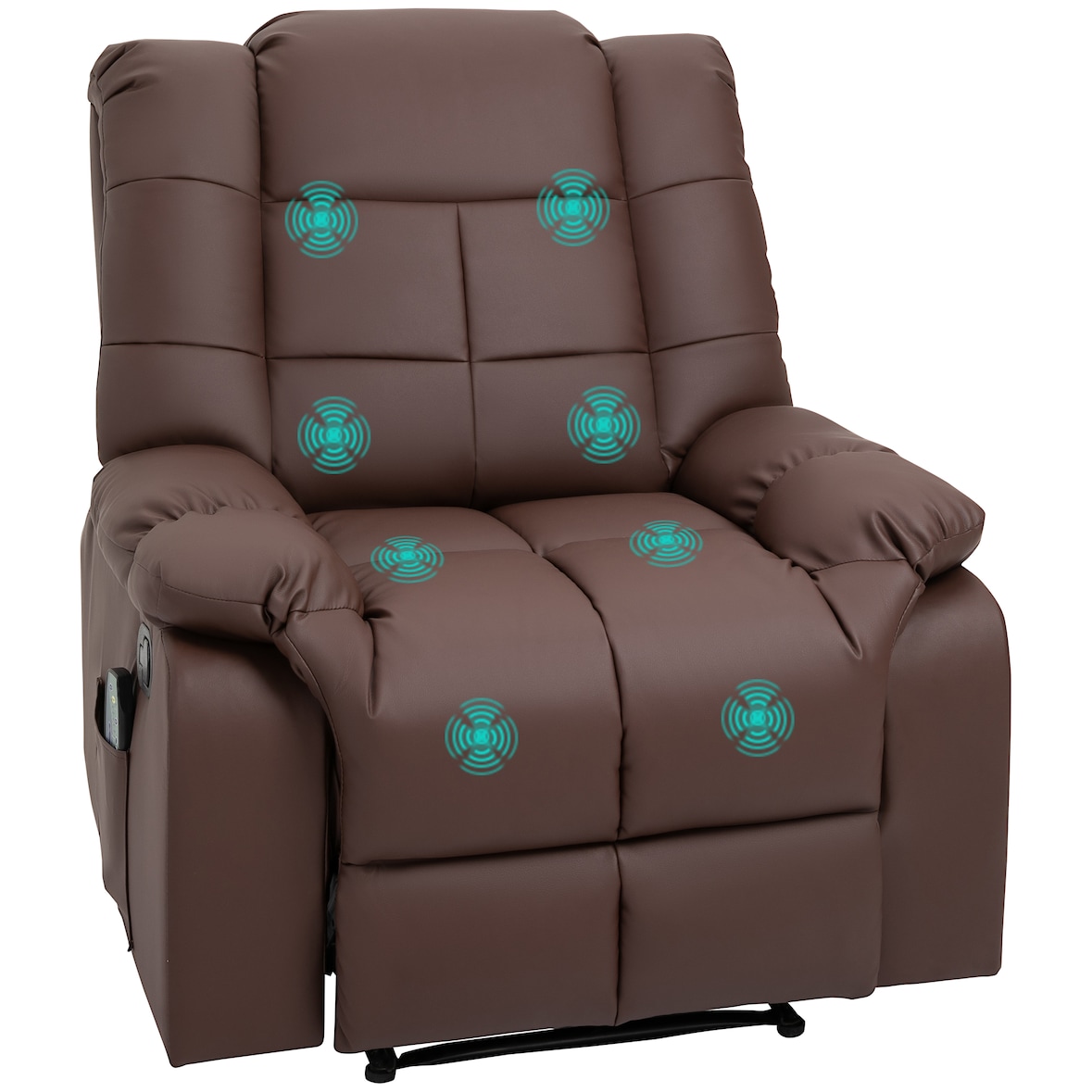 HOMCOM - Massagesessel - 94B x 99T x 99H cm - braun