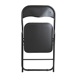 thumbnail of Pack 10 Sillas Negras Plegables Premium con Estructura Metálica y Asiento Acolchado en Polipiel PU. Respaldo Ergonómico (80x44x43,5 cm)
