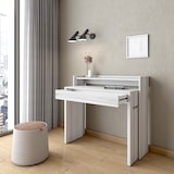 thumbnail of Escritorio Extensible, 99x90x35cm, retractil, Oficina o Estudio, Blanco veteado _ 673_1