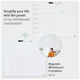 thumbnail of DESQ | Weekplanner - Whiteboard 40 x 50 cm | Verticale indeling + Notities | Magnetisch