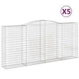 thumbnail of vidaXL Gabionen mit Hochbogen 5 Stk. 400x50x180/200cm Verzinktes Eisen