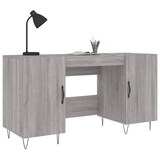 thumbnail of vidaXL Schreibtisch Grau Sonoma 140x50x75 cm Holzwerkstoff