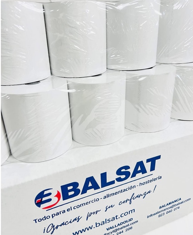 BALSAT Rollo Ticket 80x80 Térmico SIN BPA (MK), 16 Rollos | Makro