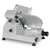 thumbnail of VERTES Cortadora de fiambres gastro, eléctrica con 150W, cuchilla con 250mm de diámetro, grosor de corte de 0 a 12mm, incl. piedra de afilar