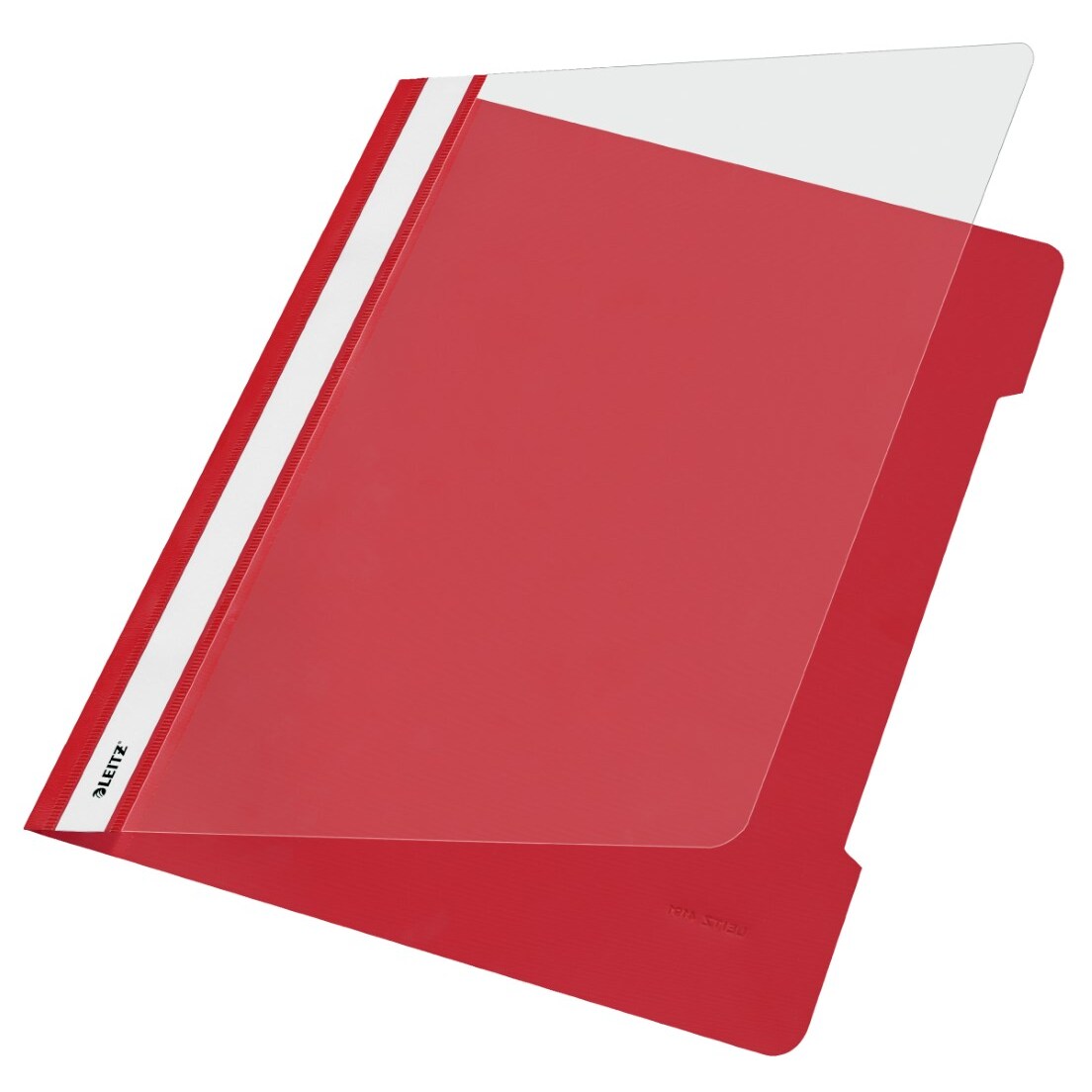 Leitz Cartellina Standard in Polipropilene 30% Riciclato, Formato A4, Capacità fino a 60 Fogli 80 gr/mq, Confezione da 25, Rosso, 41910125