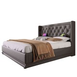 thumbnail of Polsterbett 180x200 mit Stauraum, USB-Anschluss und LED-Beleuchtung – elegantes Design, hydraulisches Stauraumsystem, stabiler Stahlrahmen – Schwarz