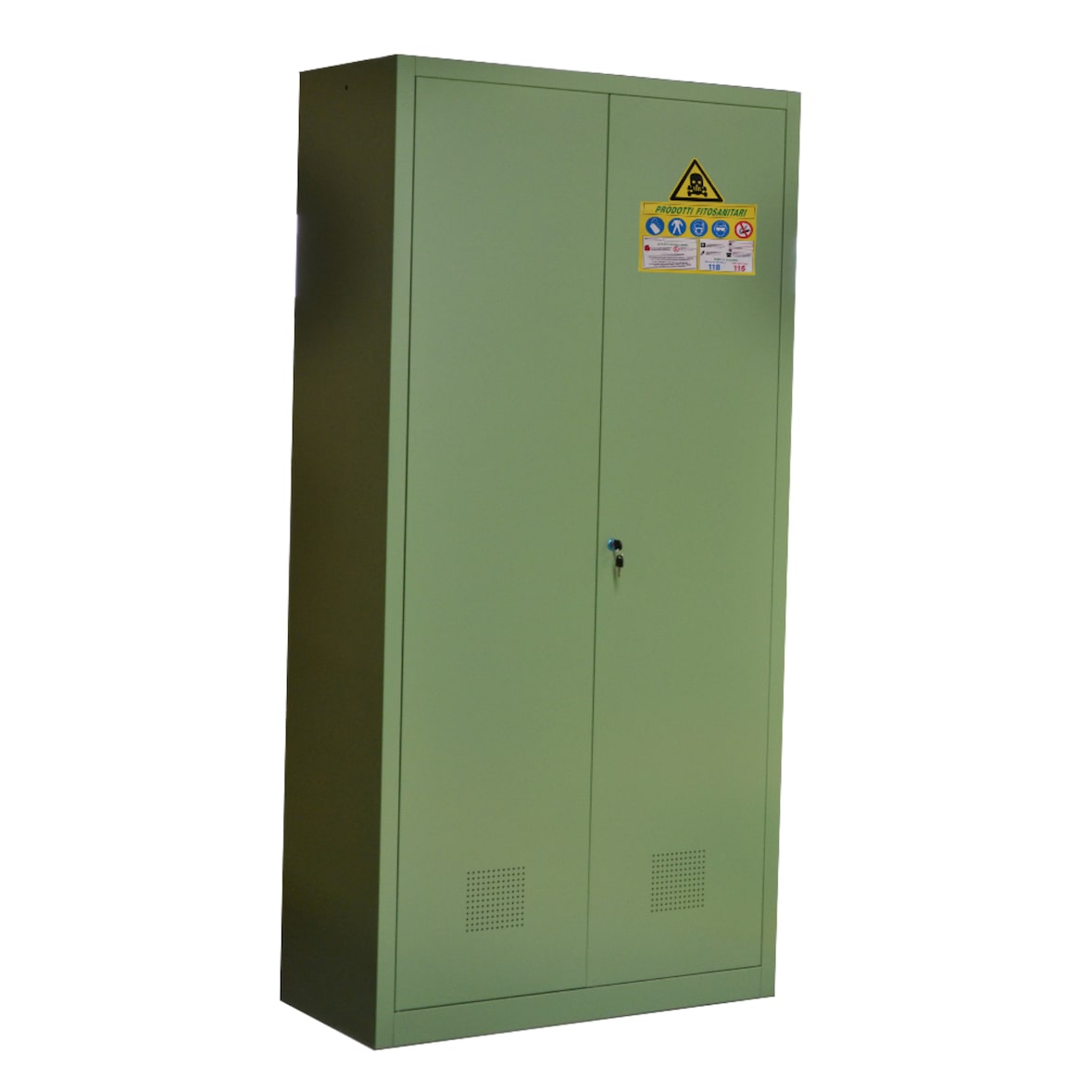 Armadio per deposito fitofarmaci / fitosanitari a due ante dim 100x45x200