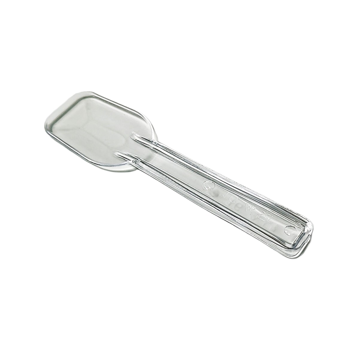 Mini Cuillère Plate - Glace - 7,2 cm - transparent - par 1000