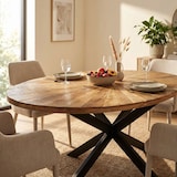 thumbnail of Milani Home tavolo in metallo e legno 220 x 120 x 77 cm marrone
