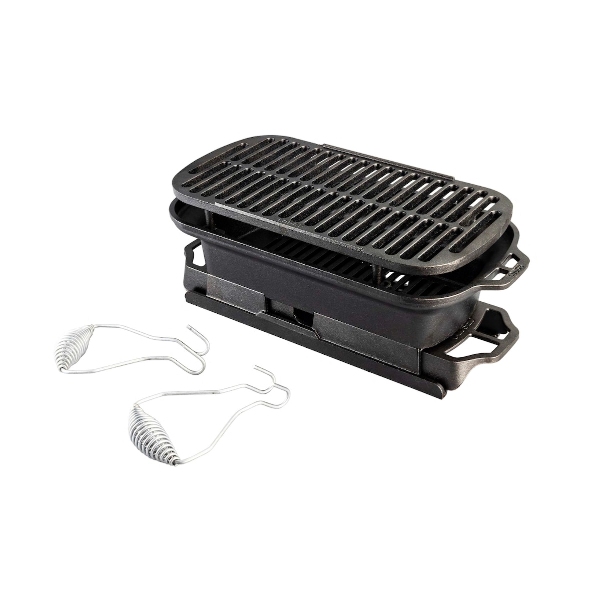 Lodge - Barbecue en fonte avec grille de cuisson  - Compact - Style Hibachi - Au charbon de bois - Fabriqué aux USA - 49x24x19cm