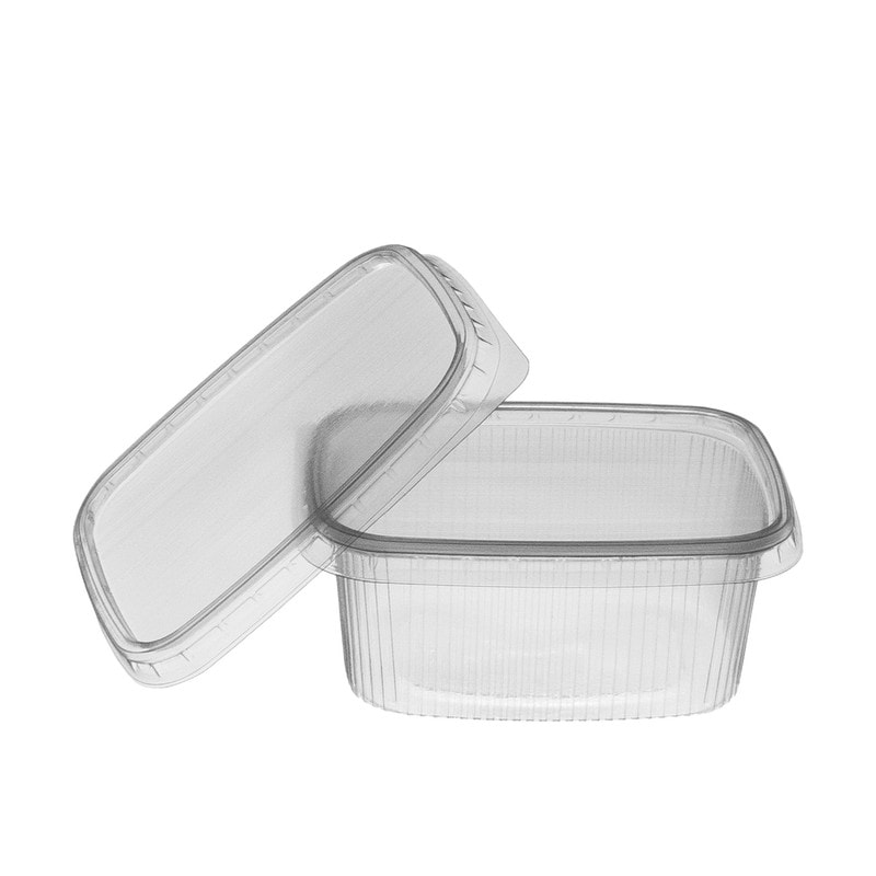 DayBays 250 Stk. Feinkostbecher PP 250 cc. 108x81x51 mm eckig Kombi-Verpackung inklusive passende Deckel