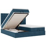 thumbnail of vidaXL Ottoman-Bett mit Matratzen & LEDs Dunkelblau 180x200 cm Samt