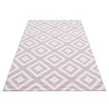 thumbnail of Teppich Kurzflor Geometrisch Modern Waschbar Strapazierfähig Esszimmer Flur OEKO-TEX Pink 240x340 cm Gekettelt – INN von Kadima Design