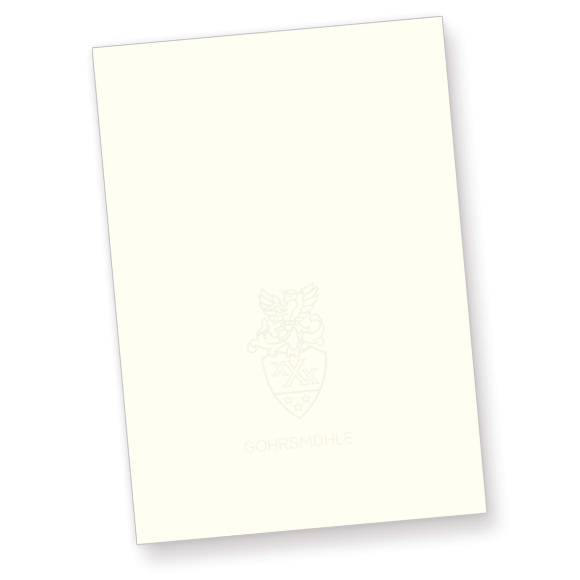 500 Blatt Gohrsmühle Briefpapier mit Wasserzeichen edel hochwertig, DIN A4, 90 g/qm, naturweiß
