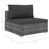 thumbnail of vidaXL 11-delige tuin loungeset met kussens poly rattan grijs