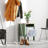 thumbnail of Relaxdays Zeitschriftenhalter Wand, Zeitungsablage hängend, Wandkorb, HBT 28x35,5x10 cm, Magazinhalter, Metall, silber