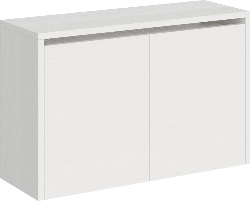 Untere ausziehbare Bank 72x26/300 cm Evolve White Ash