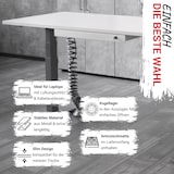 thumbnail of bümö Schreibtisch Schublade für Laptop & Notebooks abschließbar aus Metall in weiß mit Schloss und Antirutschmatte - Unterbauschublade für Bürortische