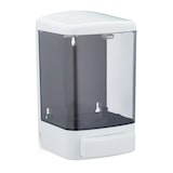 thumbnail of Relaxdays Wandseifenspender, 1000 ml, nachfüllbar, Spender Bad & Küche, Seifenspender Wandbefestigung, weiß-schwarz