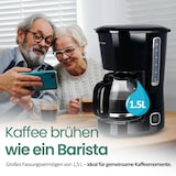 thumbnail of Emerio Koffiezetapparaat met Glazen Kan - 1,5L Filterkoffie - 12 kopjes per keer - Uitneembaar Filter - Non-Drip systeem - 750W - CME-125129.4 Zwart