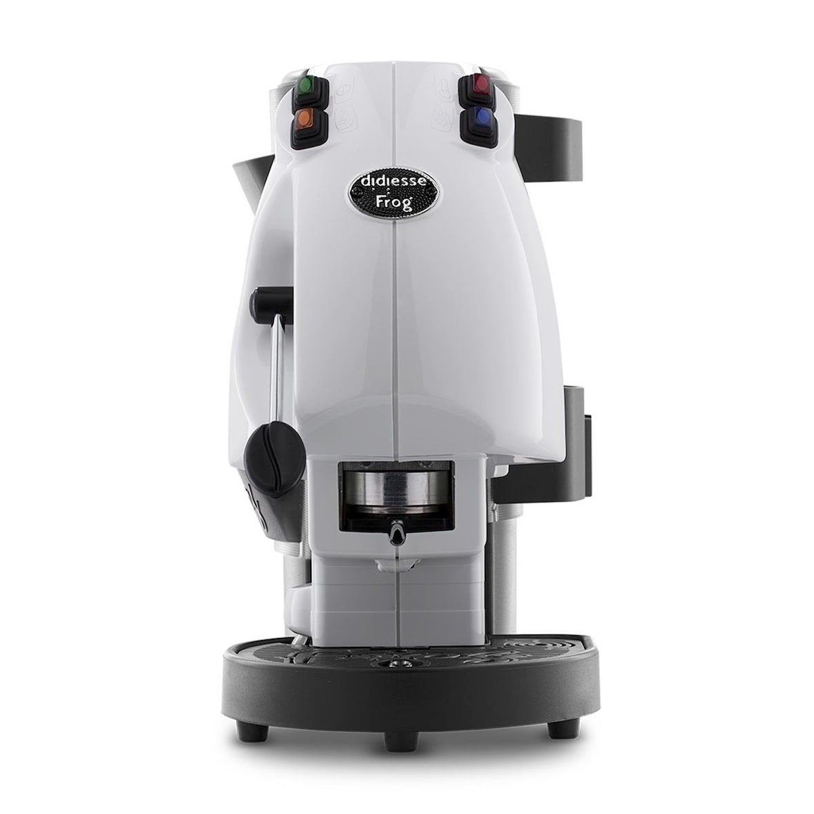 Didiesse Frog Revolution Blanco – Cafetera de cápsulas ESE 44 mm, cuerpo metal y termoplástico, compacta, 22x32x40 cm, 650W, porta accesorios
