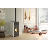 thumbnail of JOIMA - Pelletkachel zonder elektriciteit model NATUR STYLE 8 kW. Het werkt zonder verbinding met het elektriciteitsnet. De kleur zwart