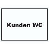 thumbnail of Kunden WC Aufkleber mit Text Toilette waagerecht A3 (297x420mm)