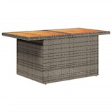 thumbnail of vidaXL Tuintafel 100x55x73 cm poly rattan en acaciahout grijs