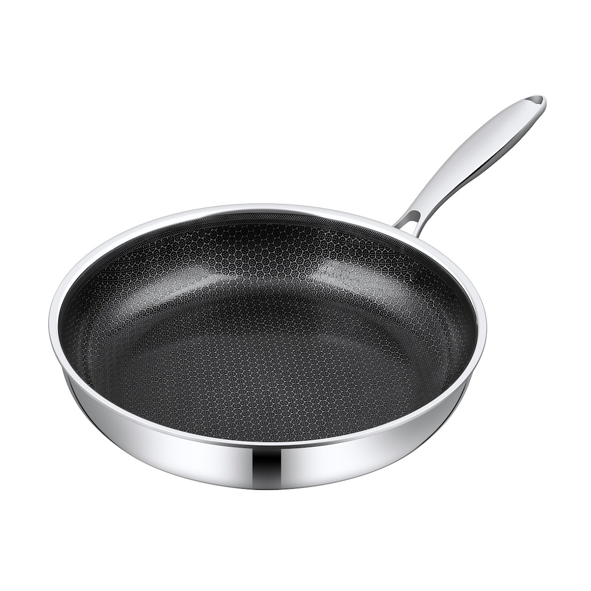 Morleos Bratpfanne 26 cm 3 Liter Antihaft Wabenstruktur Edelstahl Pfanne Gas Induktion Elektro Pfanne Kratzfest Rostfrei Beschichtet Gastro