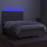 thumbnail of vidaXL Boxspringbett mit Matratze & LED Hellgrau 140x200 cm Stoff