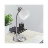 thumbnail of Lámpara de sobremesa/ flexo de 1 luz de la Colección Opal en níquel satinado. 1 x E-14 40W Max.