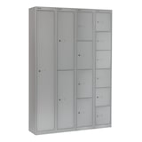 thumbnail of Bisley Garderobenschrank Office mit Schloss aus Stahlblech, 1 Fach mit Hutboden & Kleiderstange - Kleiderspind abschließbar, Spind Tiefe: 30,5 cm -