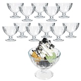 thumbnail of 12x DIAMOND Eisbecher mit Fuß 220ml klar bauchige Früchtebecher Dessert-Gläser