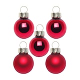 thumbnail of 25 Weihnachtskugeln 2cm Glas Christbaumkugeln Weihnachtsbaumkugeln weinrot