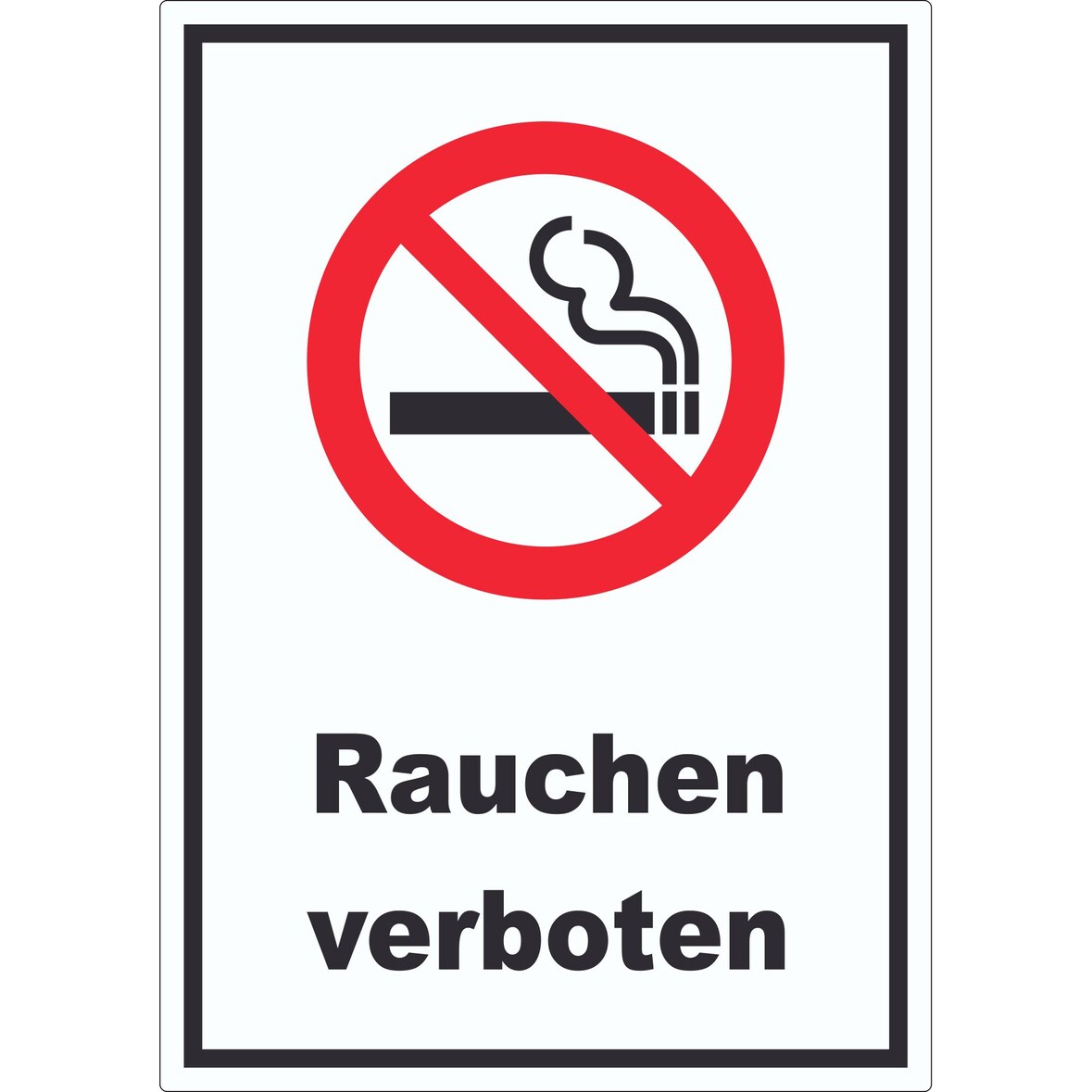 Rauchen verboten Aufkleber A8 (52x74mm)