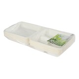 thumbnail of Menübox Take-Away Box To-Go 3-geteilt mit Deckel Zuckerrohr 210x227x37mm 1500 ml  250 Stück