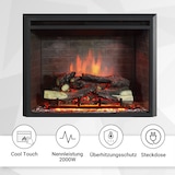 thumbnail of BALDERIA Calida 33, chimenea eléctrica empotrable, efecto llama LED, calefacción