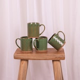 thumbnail of Coffret de 4 mugs Jaspe 35 cl vert -  35.00 cl Rond Porcelaine Table Passion 8.50x8.50 cm