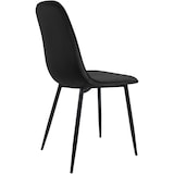 thumbnail of Set van 4 eetkamerstoelen Maryam zwart/Fluweel