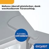 thumbnail of Exquisit Kühl-Gefrierkombination, 193 Liter, Standgerät, No-Frost, LED, leise 41 dB, 4-Sterne-Gefrieren, Umluft, kompakt, KGC195-65-NF-330E silber