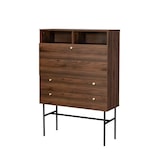 thumbnail of Lodge Secrétaire 1 Porte Battante 2 Tiroirs - Bois Et Métal Falodgebur1p2t