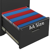 thumbnail of Décoshop26 - Büroschrank mit Schubladen 2 Schubladen 46 x 62 x 72,5 cm anthrazitfarbener Stahl DEC024501