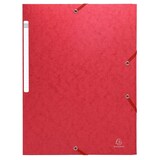 thumbnail of Exacompta 55955E 25x Sammelmappe mit Gummizug und 3 Klappen, Scotten Colorspan-Karton 600g/qm, für Format DIN A4 - Rot