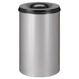 thumbnail of Vlamdovende papierbak 110 ltr - aluminiumgrijs, zwart
