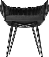 thumbnail of tectake Set Esszimmerstuhl Astano Samt, Knotendesign - 4er Set schwarz